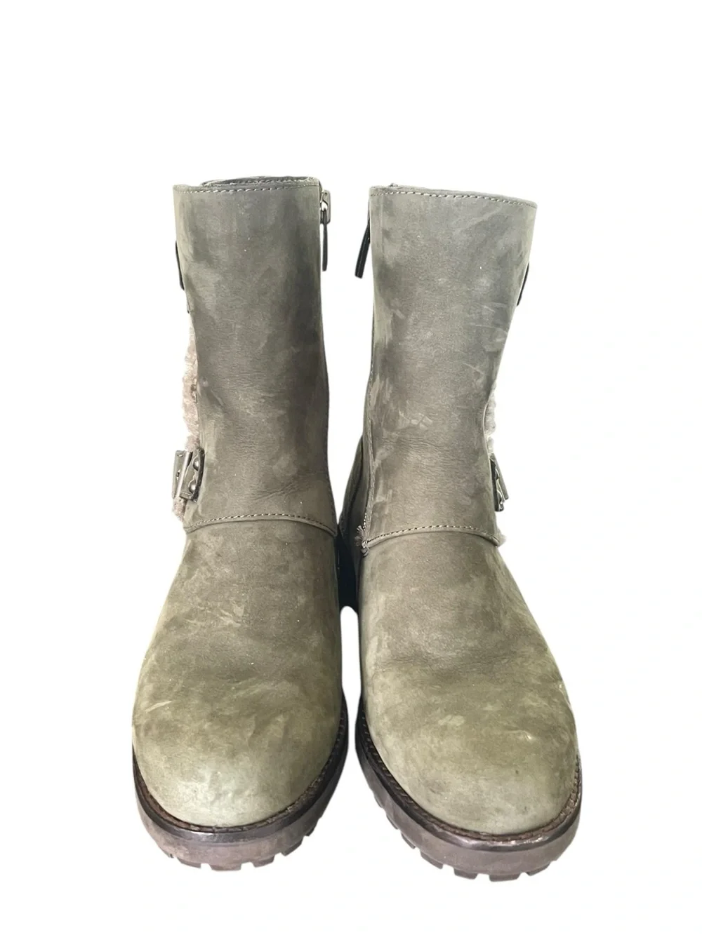 UGG Niels Women's Olive Suede Mid-Calf Boots